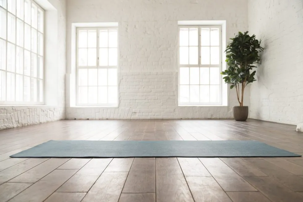 yoga mat in yoga studio